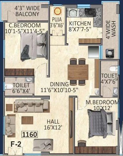 2 BHK Flat in Aakruthi Arcadia in Gajulramaram, Hyderabad - Image 880815