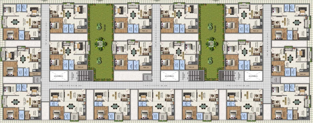 Floor Plan of JK Platinum Heights in Isnapur, Hyderabad - Image 336632
