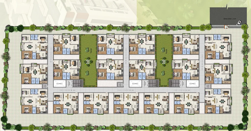 Master Plan of JK Platinum Heights in Isnapur, Hyderabad - Image 336633