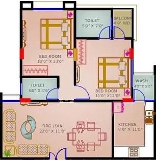 2 BHK Flat in Surya Green Valley in Kanadia Road, Indore - Image 880852