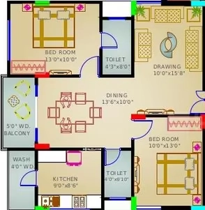 2 BHK Flat in Surya Green Valley in Kanadia Road, Indore - Image 880853