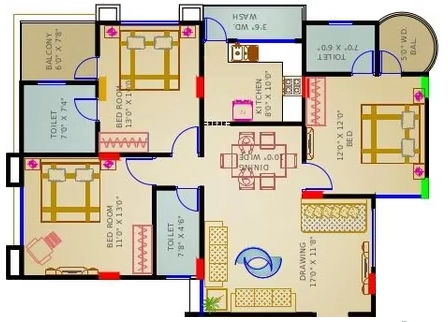 3 BHK Flat in Surya Green Valley in Kanadia Road, Indore - Image 880854