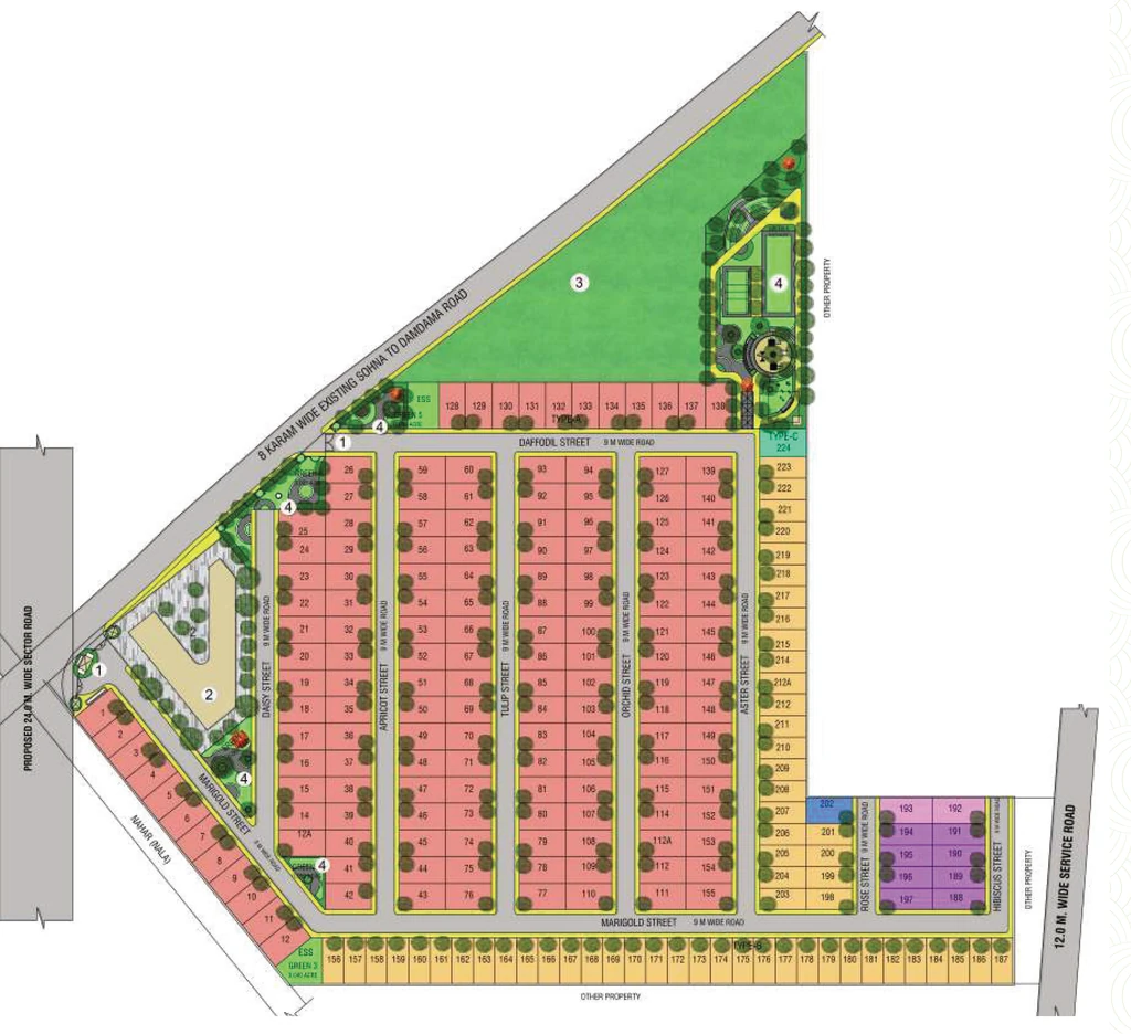 Master Plan of Lion Green Valley 2 in Sohna Road, Gurgaon - Image 337378