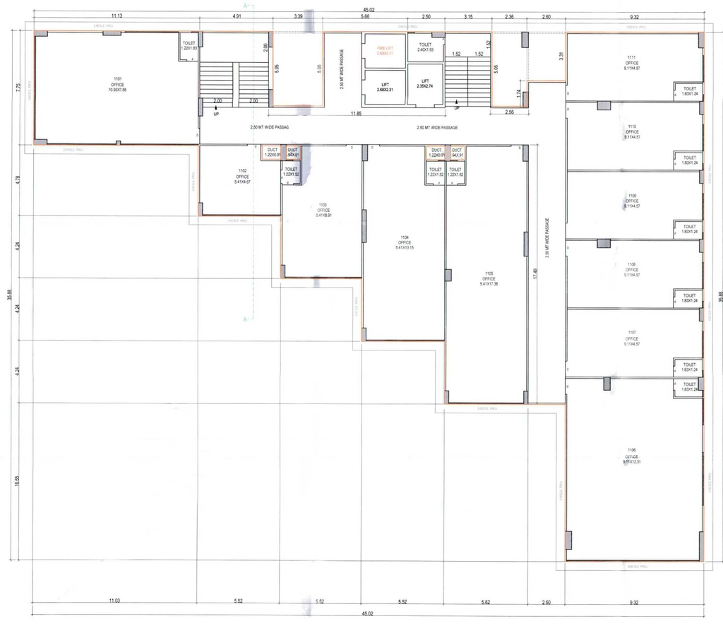 Floor Plan of Pramukh Orbit 3 in Vesu, Surat - Image 337734