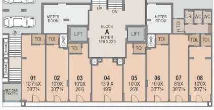 Floor Plan of Commercial Corus Ample in Sola, Ahmedabad - Image 337762