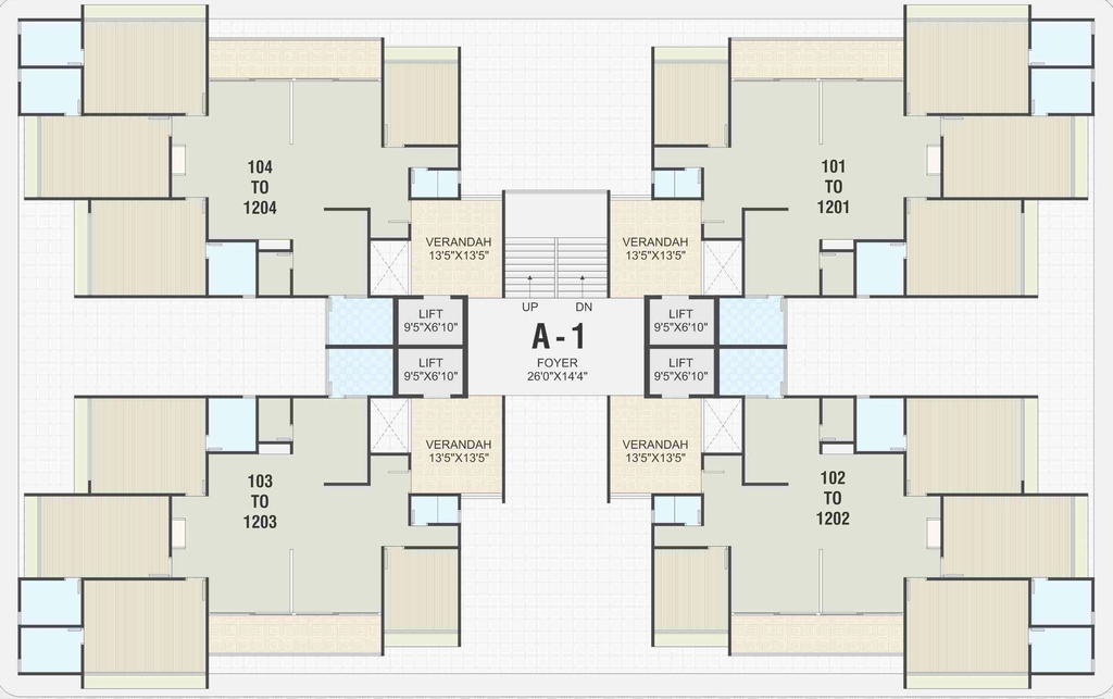Floor Plan of Radhe Kalhar Greens in Nava Naroda, Ahmedabad - Image 337782