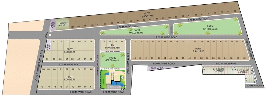 Master Plan of Agarwal Countywalk Bonsai in Bypass Road, Indore - Image 338068