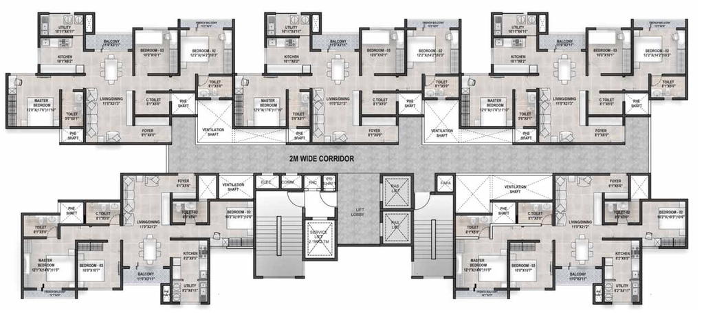 Floor Plan of Bren Ananta in Kaggalipura, Bangalore - Image 338185
