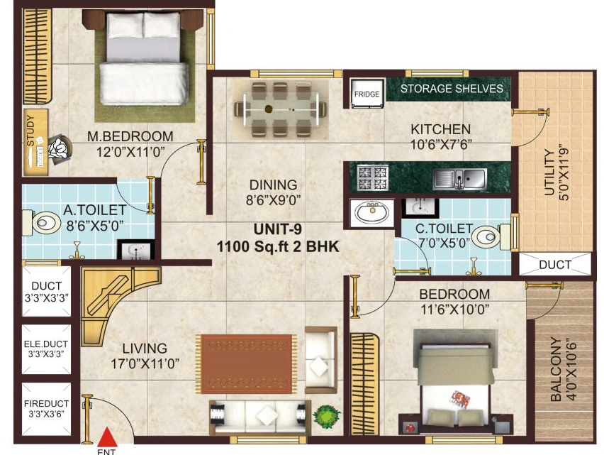 2 BHK Flat in GK Meadows in Electronic City, Bangalore - Image 881794