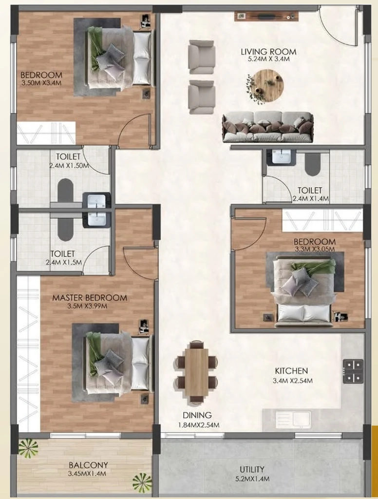 3 BHK Flat in Prayuktha PM Garden in Yelahanka, Bangalore - Image 881825
