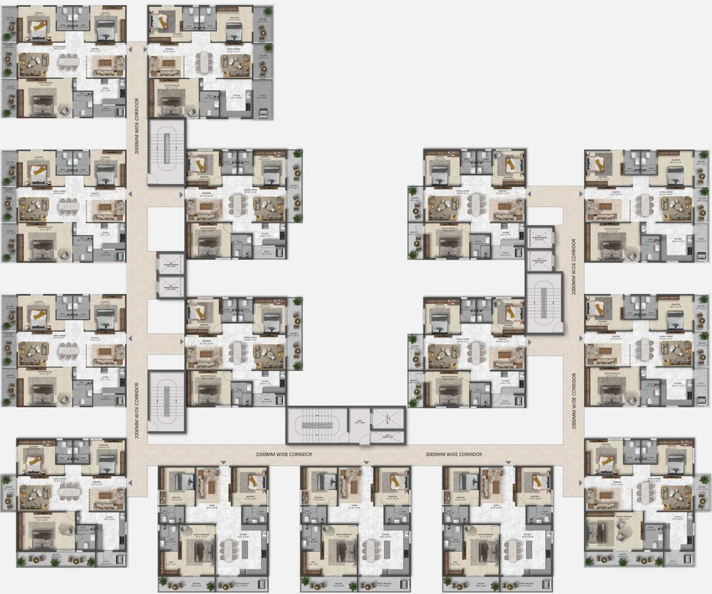 Floor Plan of Vaishno Sapphire in Kollur, Hyderabad - Image 338624