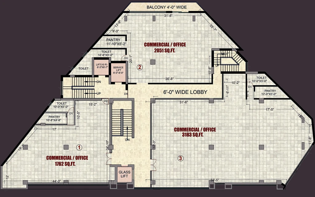 Floor Plan of Commercial Balaji Orchid in Hehal, Ranchi - Image 338660