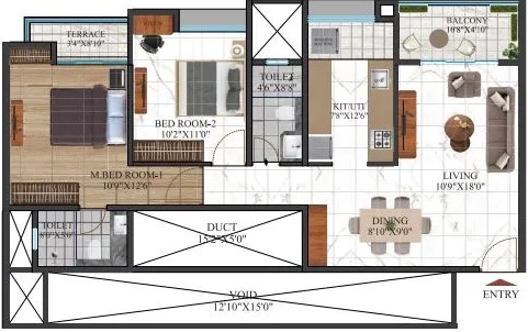 2 BHK Flat in Shriram The Spectrum in Undri, Pune - Image 882182