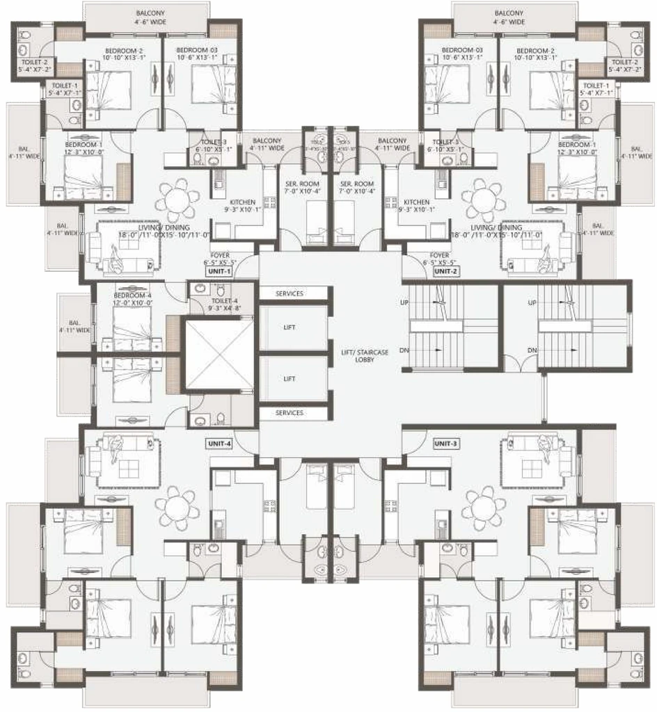 Floor Plan of DPS Palladio in Sultanpur Road, Lucknow - Image 338727