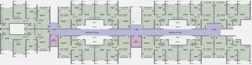 Floor Plan of Mangeshi Star in Ambivli, Thane - Image 338832