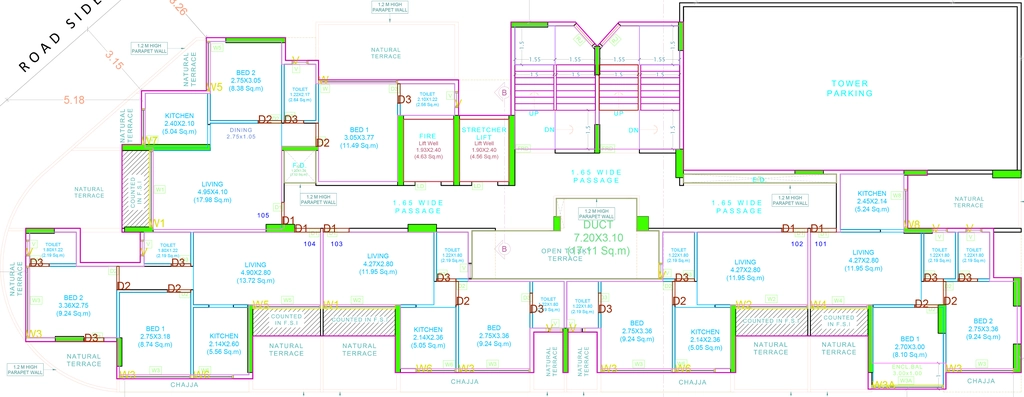 Floor Plan of Matrix Imperial in Nerul, Navi Mumbai - Image 338860