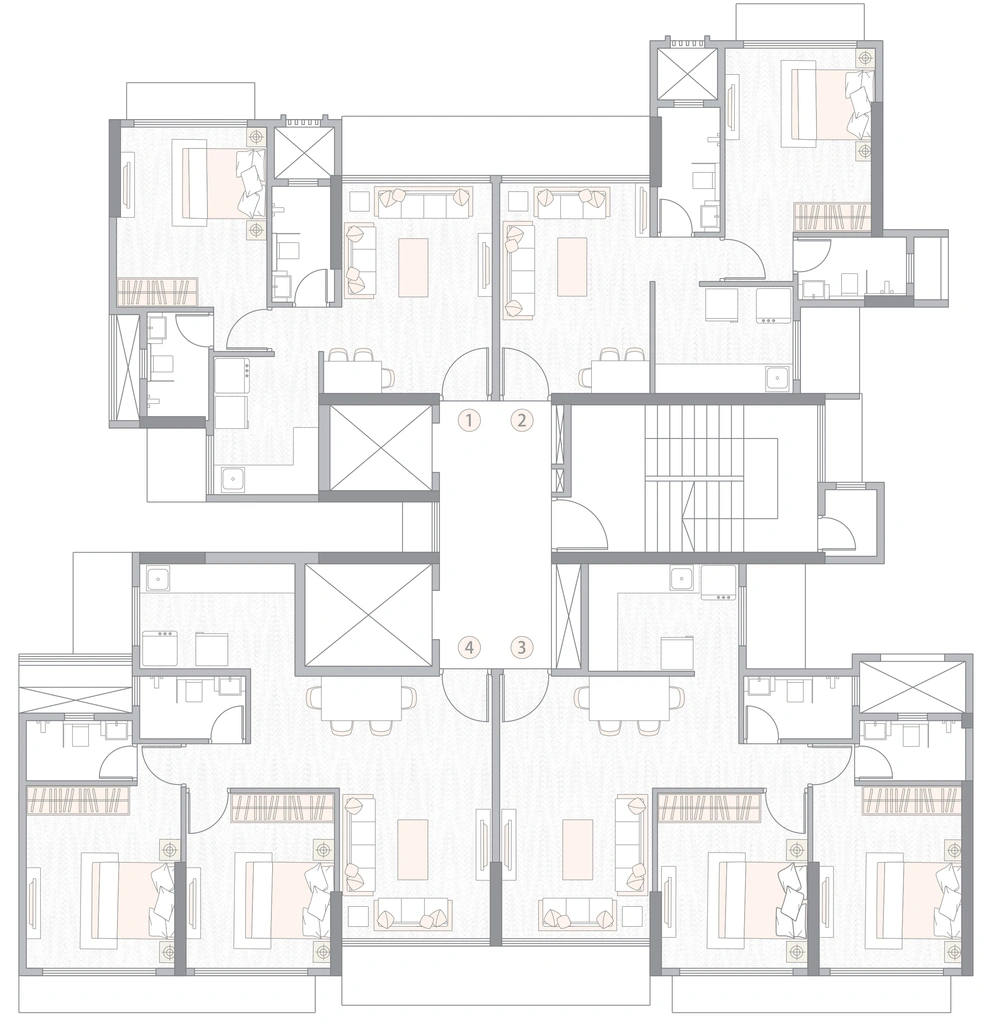 Floor Plan of MS H2O in Santacruz East, Mumbai - Image 338892