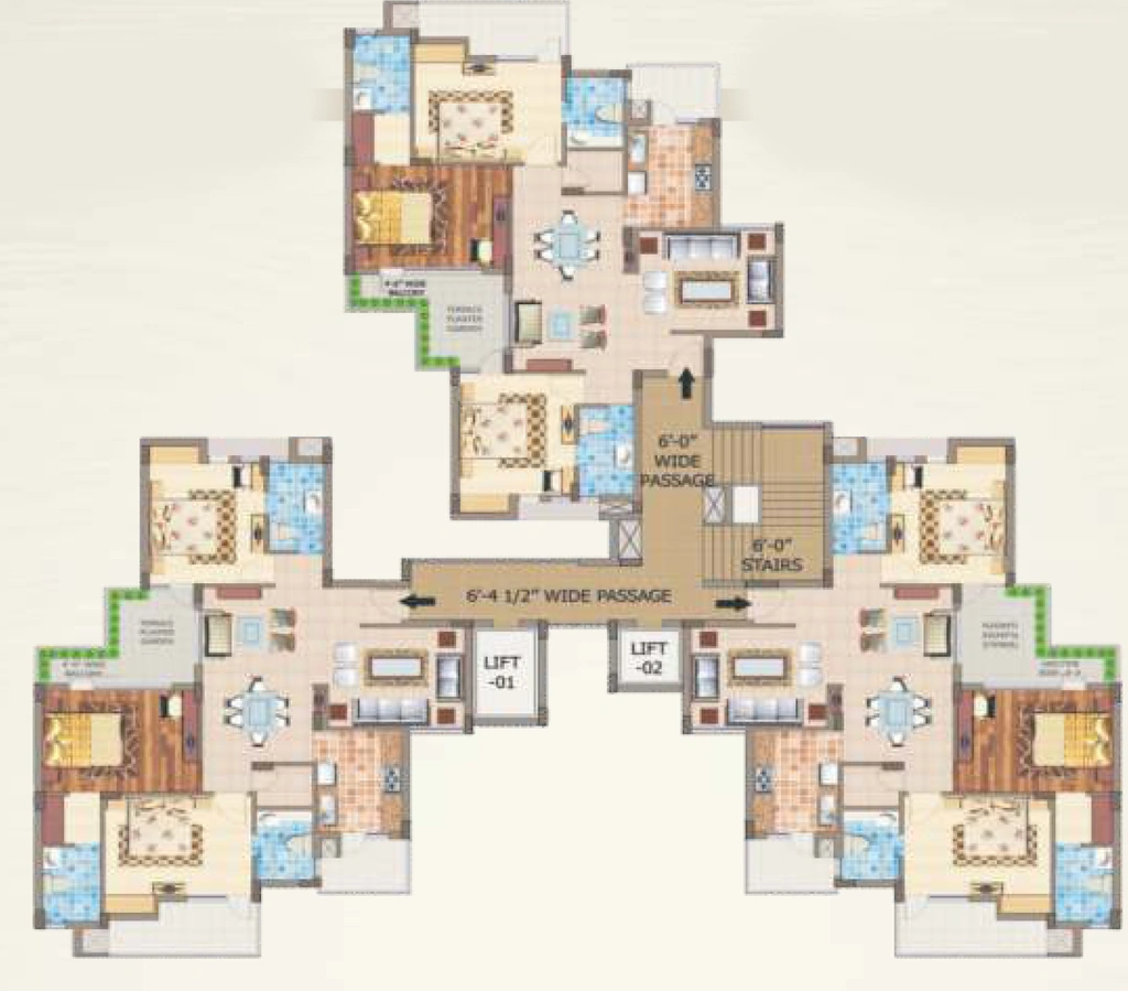Floor Plan of Motiaz Royal Citi in Zirakpur, Chandigarh - Image 338972