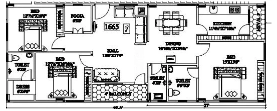 3 BHK Flat in Primark Sri Ram Residency in Gachibowli, Hyderabad - Image 882350
