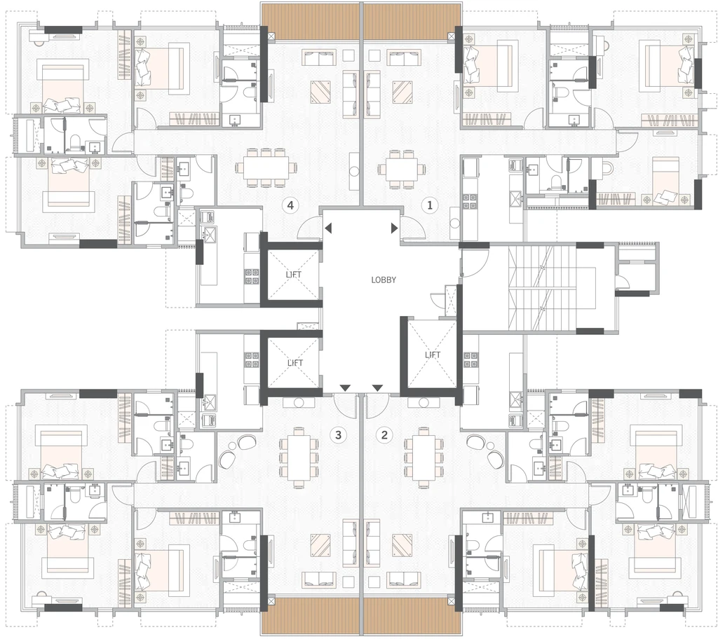 Floor Plan of Prabhakar Esquina Private Residence in Andheri West, Mumbai - Image 339109