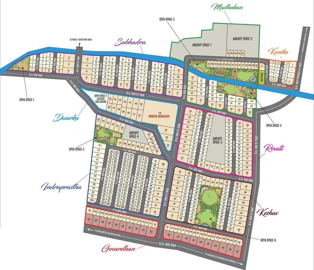 Master Plan of Radha Madhav Vrindavan Phase 3 in Jamtha, Nagpur - Image 339143