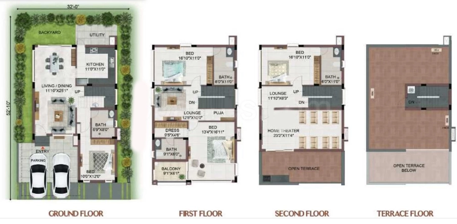 4 BHK Flat in Celebrity Harmony in Electronic City, Bangalore - Image 882548