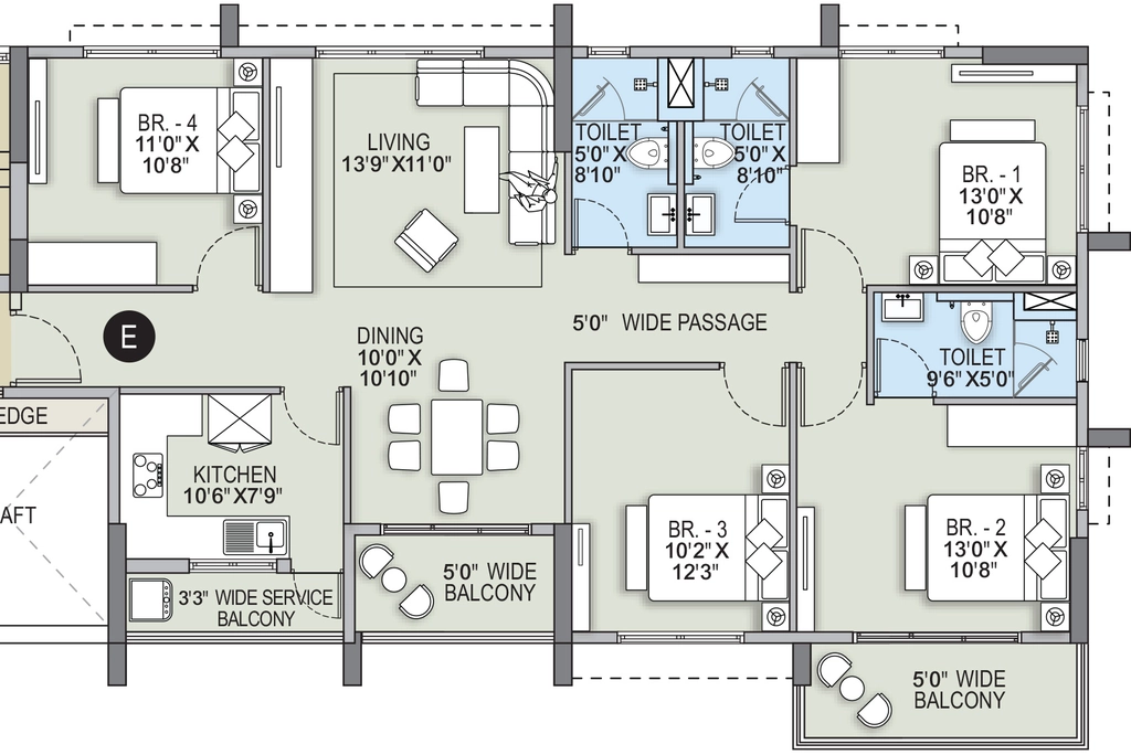 4 BHK Flat in Sureka The Quartet in Jadavpur, Kolkata - Image 882590