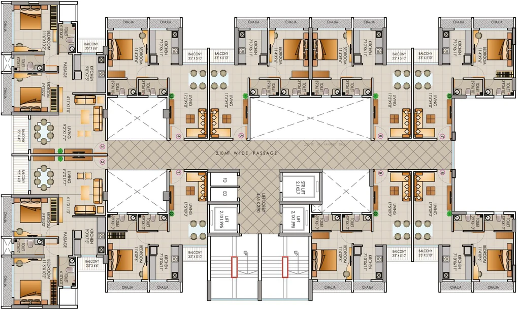 Floor Plan of Thakur Neelkamal in Pushpak Nagar, Navi Mumbai - Image 339308