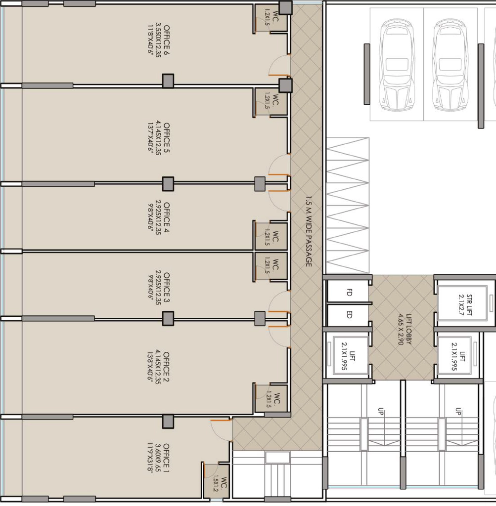 Floor Plan of Commercial Thakur Neelkamal in Pushpak Nagar, Navi Mumbai - Image 339327