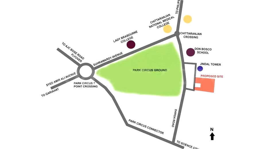 Location of Mac Jindal Estate in Beniapukur, Kolkata - Image 339381