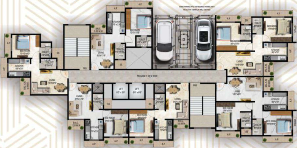 Floor Plan of Shree Vijay Heights in Kalyan East, Thane - Image 339404
