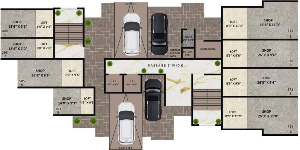 Floor Plan of Commercial Shree Vijay Heights in Kalyan East, Thane - Image 339411