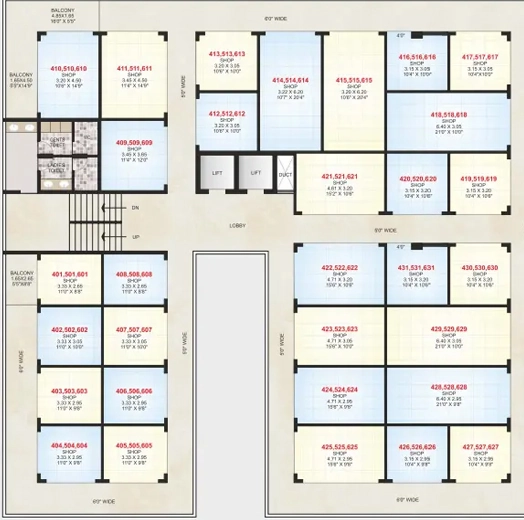 Floor Plan of Roongta Majestic in Indira Nagar, Nashik - Image 339483