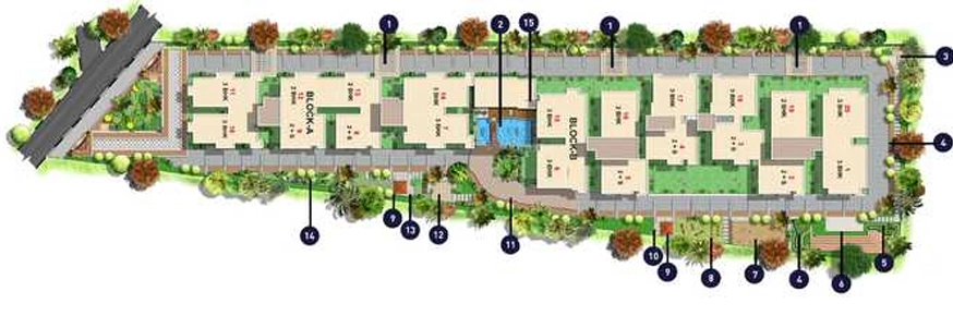 Master Plan of Amrutha Heights Phase 1 in Whitefield, Bangalore - Image 339504