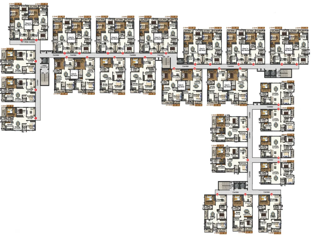 Floor Plan of Pavani Sarovar Phase 1 in Whitefield, Bangalore - Image 339594