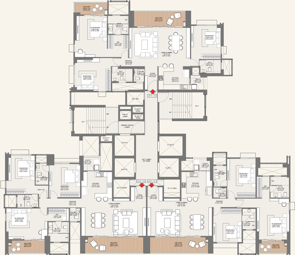 Floor Plan of Godrej Skyline in Mundhwa, Pune - Image 339620