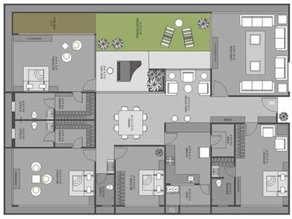 4 BHK Flat in Enn Enn Florencce in Vesu, Surat - Image 882811