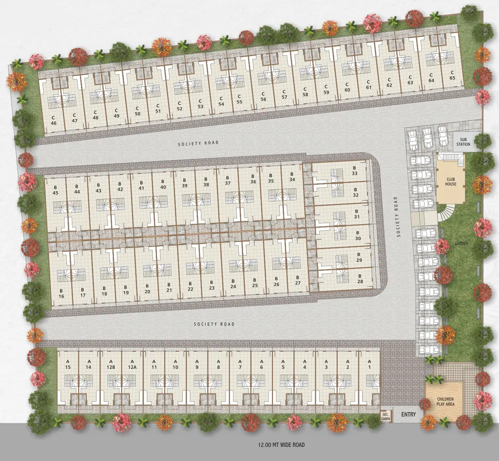 Master Plan of Maple Bunglows 3 in Lambha, Ahmedabad - Image 339702