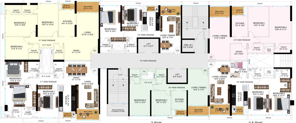 Floor Plan of CKV Signature Residences in Mulund East, Mumbai - Image 339756