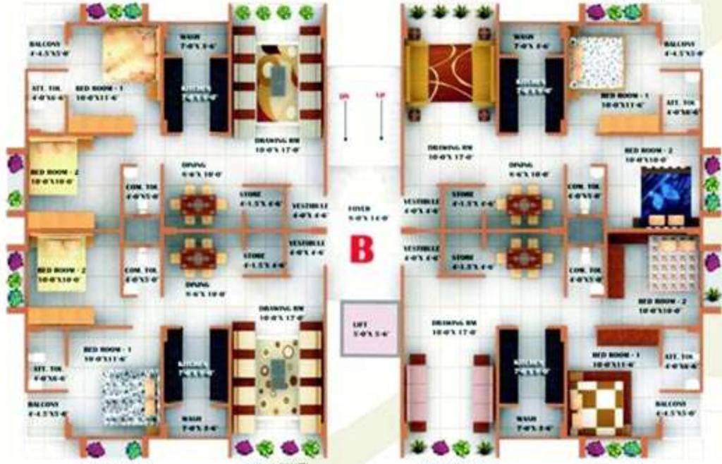 Floor Plan of Unique Essenza in Sola, Ahmedabad - Image 339856