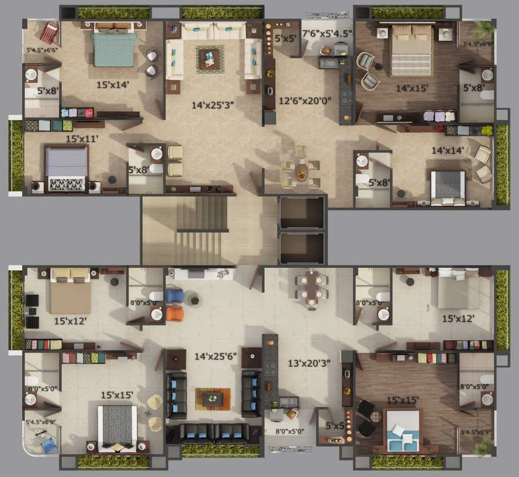 Floor Plan of Blossom Oasis in Navrangpura, Ahmedabad - Image 340001
