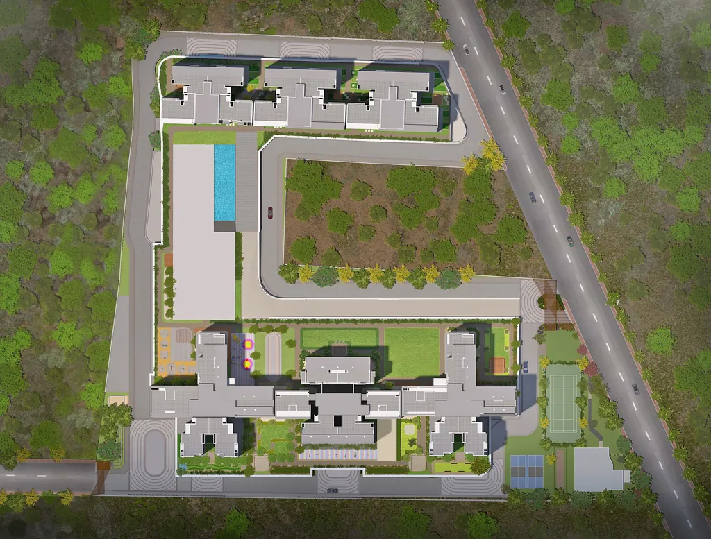 Master Plan of Gera Avive Towers in Kharadi, Pune - Image 340021