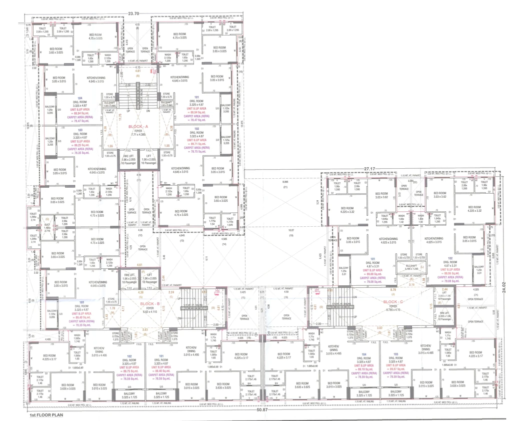 Floor Plan of Green Legacy in Shela, Ahmedabad - Image 340041