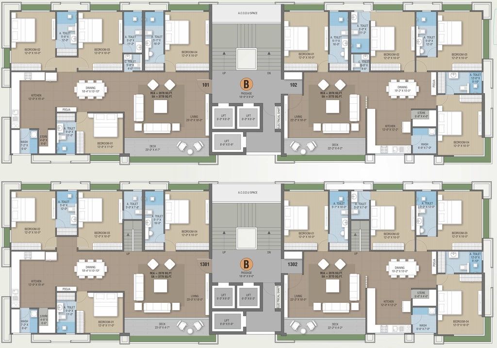 Floor Plan of Nemi Elements in Vesu, Surat - Image 340100