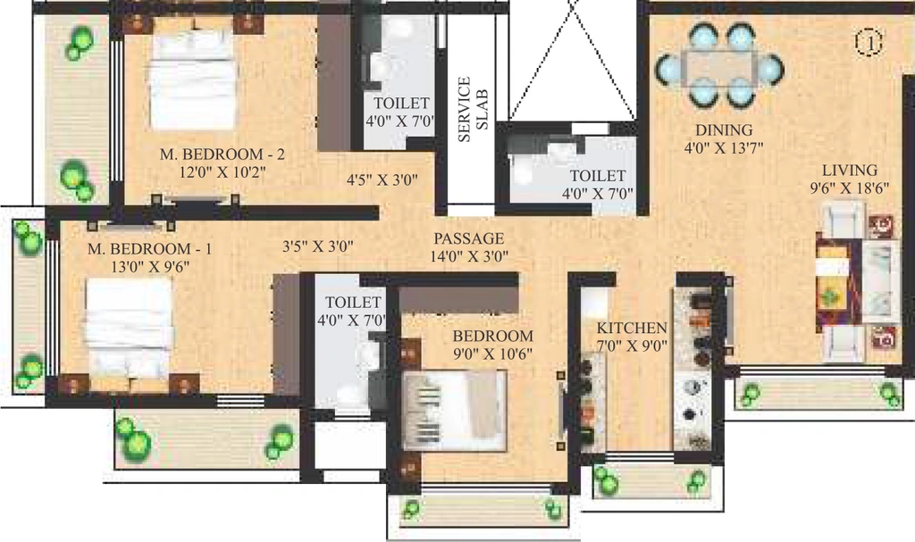 3 BHK Flat in Neminath Luxeria in Andheri West, Mumbai - Image 883116