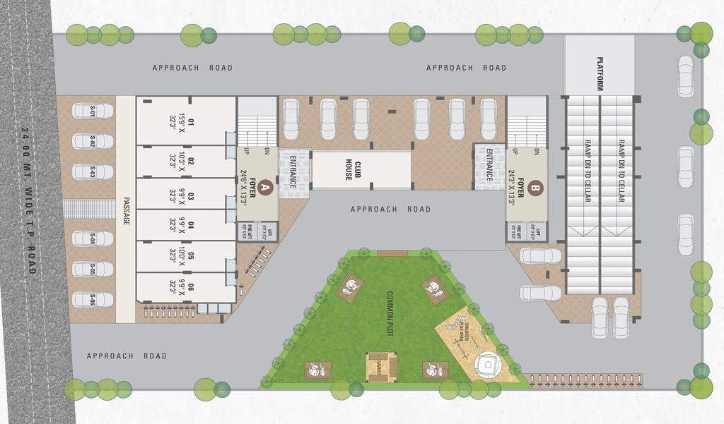 Master Plan of Radhekrishna Shubh Green in Tragad, Ahmedabad - Image 340294