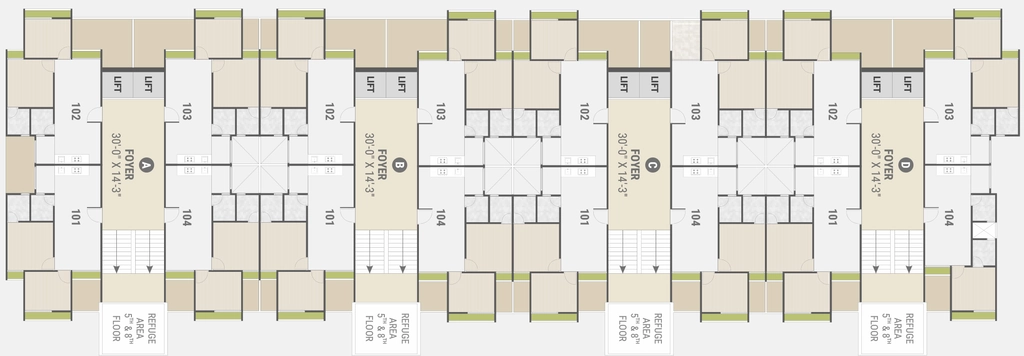 Floor Plan of Siddhi 222 in Bopal, Ahmedabad - Image 340309