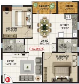 2 BHK Flat in SBB Sapphire in Whitefield, Bangalore - Image 883441