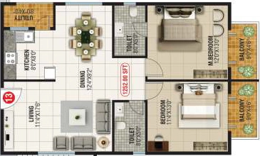 2 BHK Flat in SBB Sapphire in Whitefield, Bangalore - Image 883442