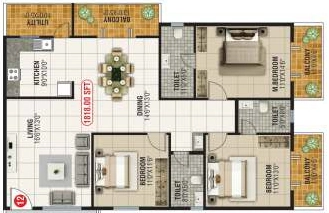 3 BHK Flat in SBB Sapphire in Whitefield, Bangalore - Image 883445